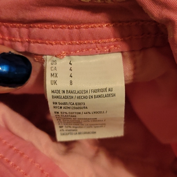 American Eagle pink shorts size 4 - Picture 4 of 4